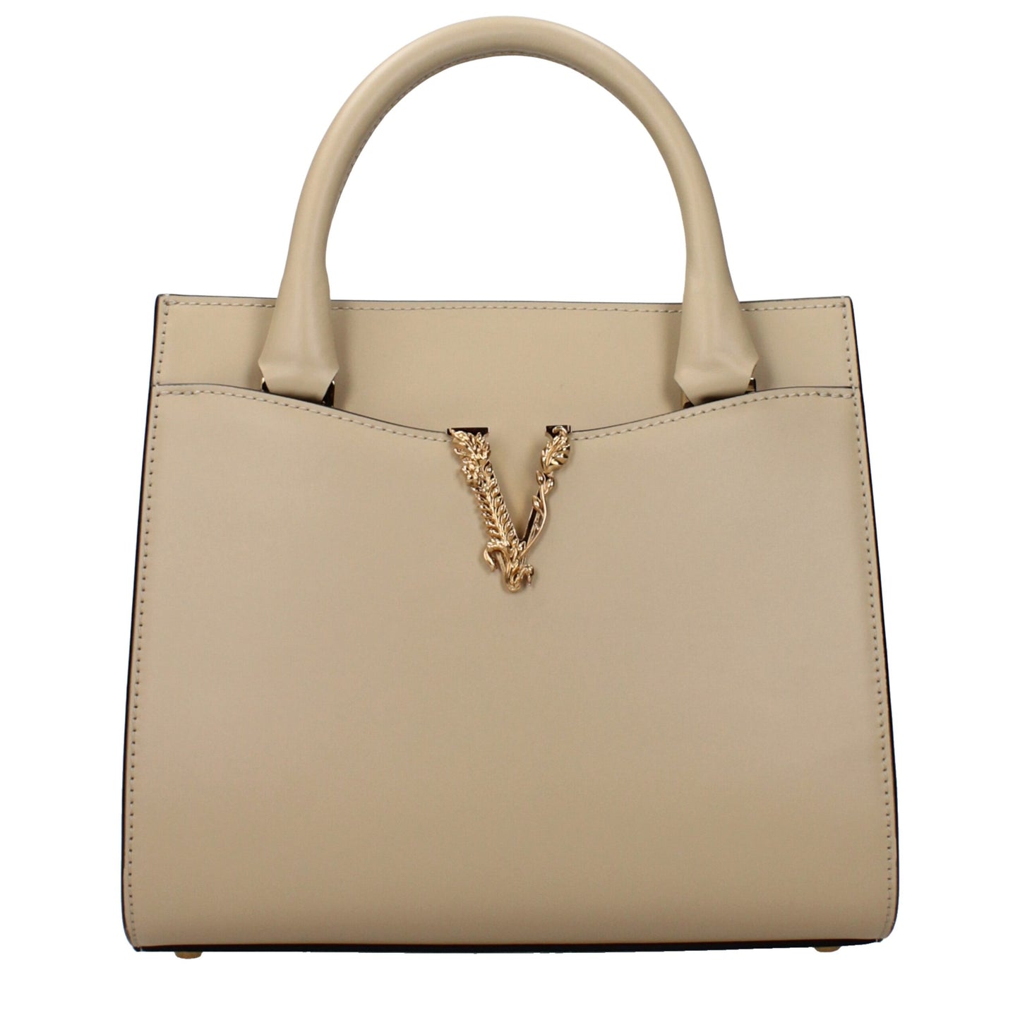 Beige Leather Handbag