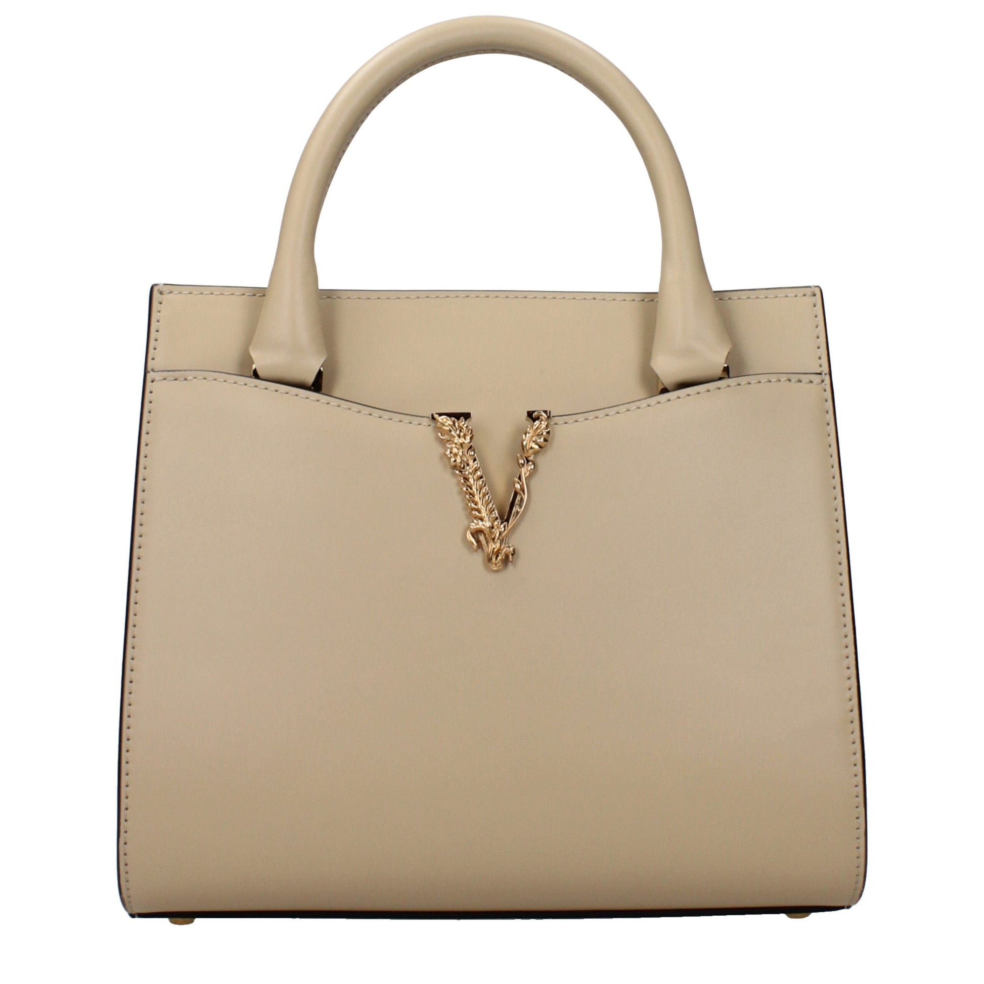 Beige Leather Handbag