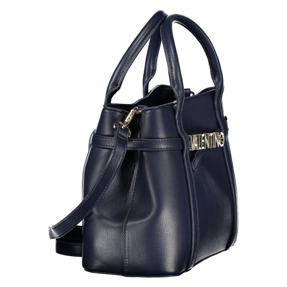 Blu Polyurethane Woman Handbag