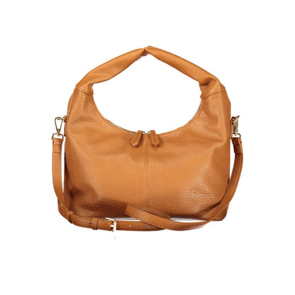 Brown Polyurethane Women's Bag