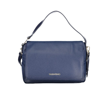 Blue Polyurethane Women's Bag