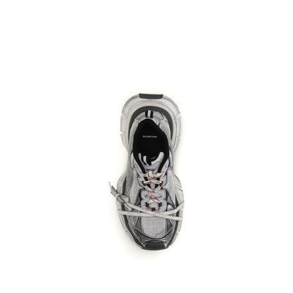 Gray Polyethylene Athletic Sneakers