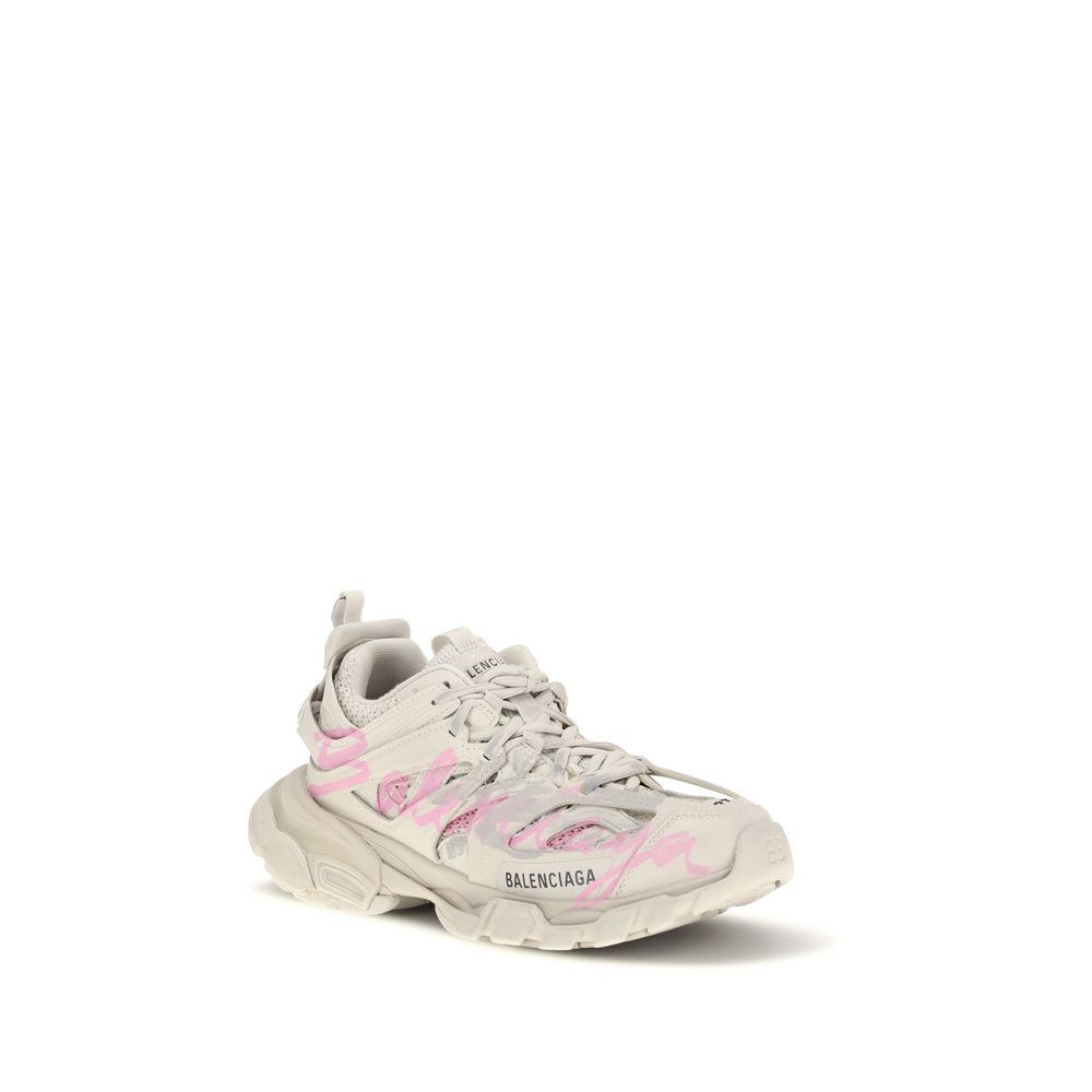 Beige Polyethylene Athletic Sneakers