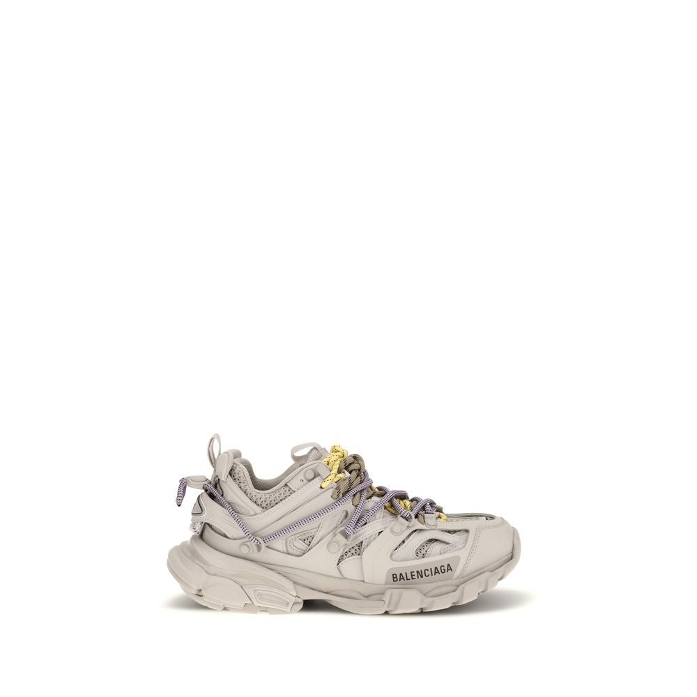Gray Polyester Athletic Sneakers