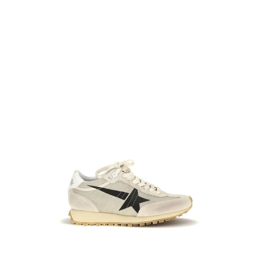 Beige Polyester Athletic Sneakers