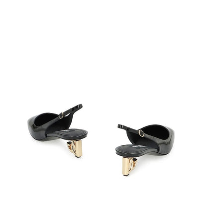 Black Calfskin High Heel Pumps