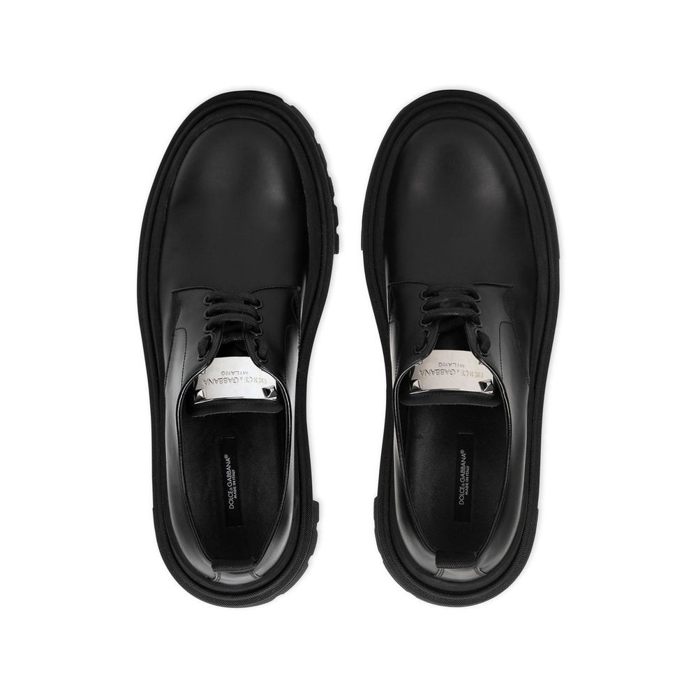 Black Calfskin Oxfords And Derbies