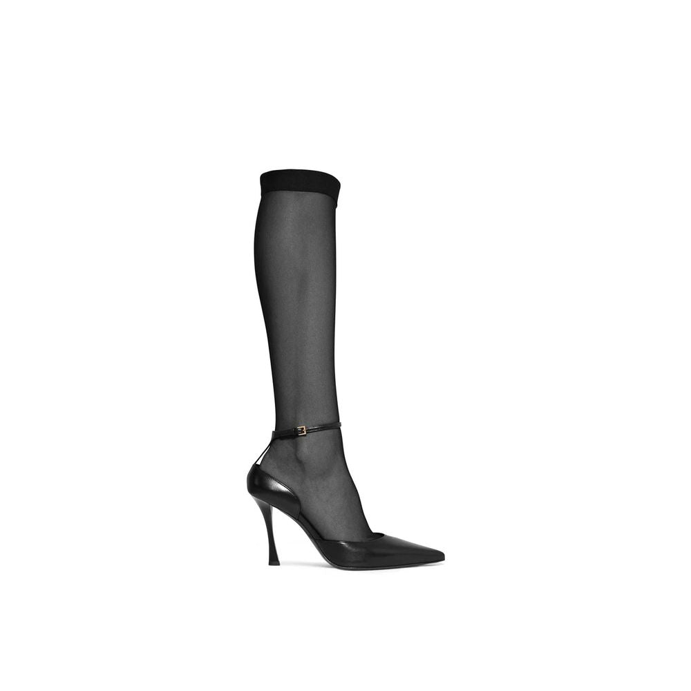 Black Lamb Leather Pumps