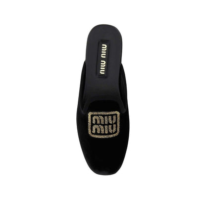Black Calfskin Mules