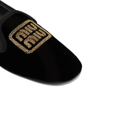 Black Fabric Flats