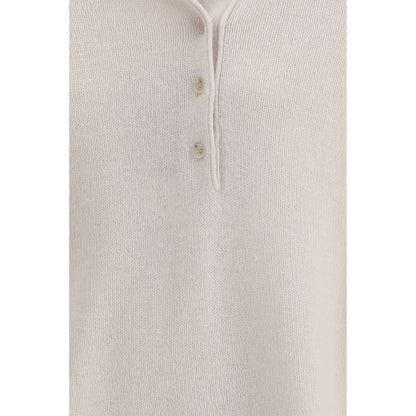 Beige Cashmere Polo Shirt