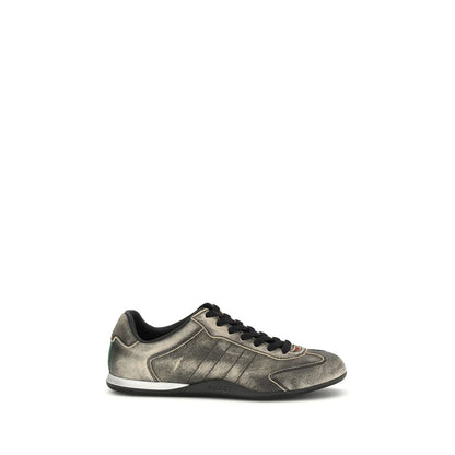 Black Calf Leather Bos Taurus Low Top Sneakers