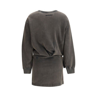 Gray Cotton Casual Dress