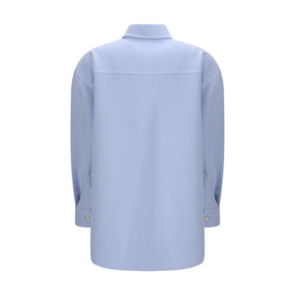 Blue Wool Full-Length Jacket