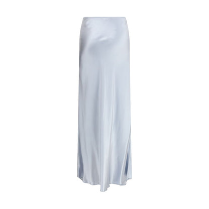 Blue Viscose Long Skirt