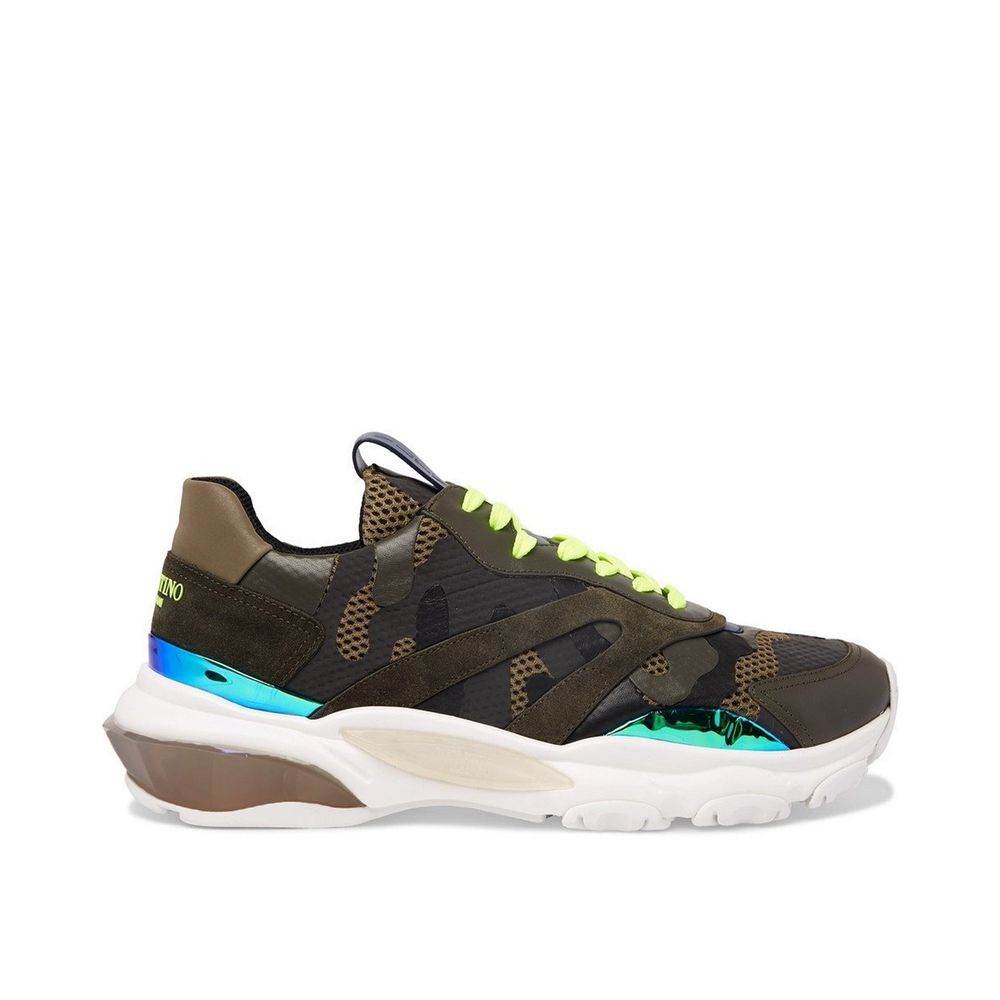 Bicolor Fabric Athletic Sneakers