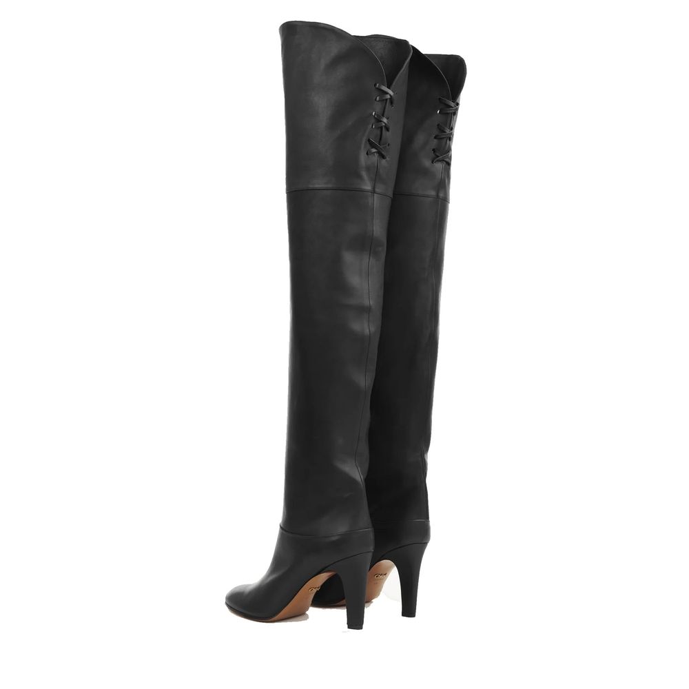 Black Calfskin Boots