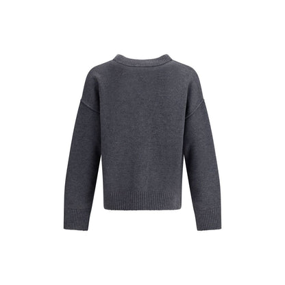 Gray Fleece Wool Cardigan