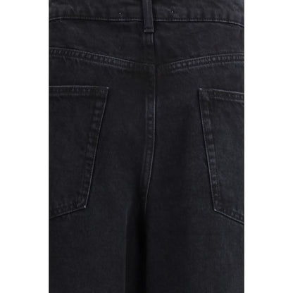Black Cotton Relaxed Fit Jeans