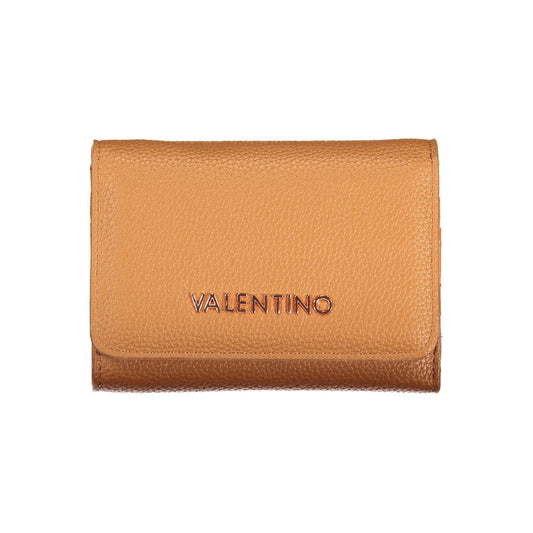 Brown Polyurethane Women's Wallet