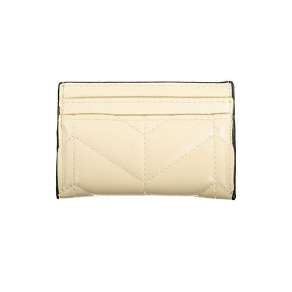 Beige Polyurethane Women Wallet
