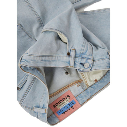 Blue Cotton Skinny Jeans