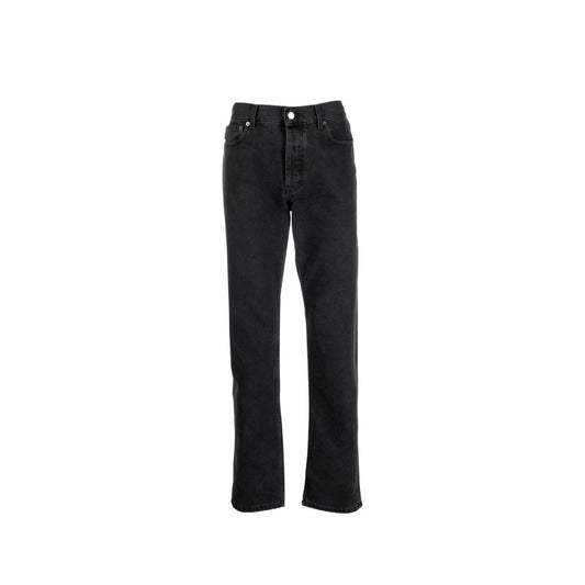 Black Cotton Slim Fit Jeans