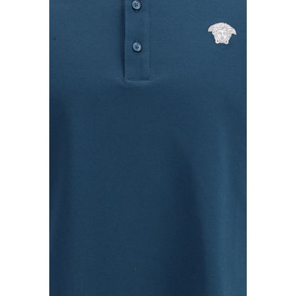 Blue Cotton Polo Shirt