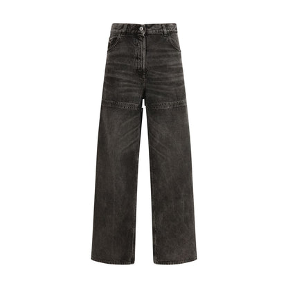 Black Cotton High-Waisted Jean