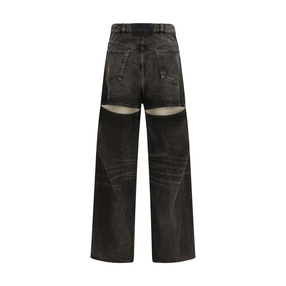 Black Cotton High-Waisted Jean