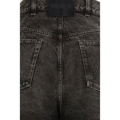 Black Cotton High-Waisted Jean