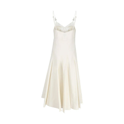 White Cotton Casual Dress