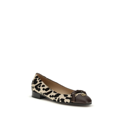 Multicolor Calf Leather Bos Taurus Ballet Flats
