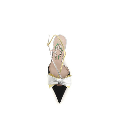Multicolor Viscose High Heel Pumps