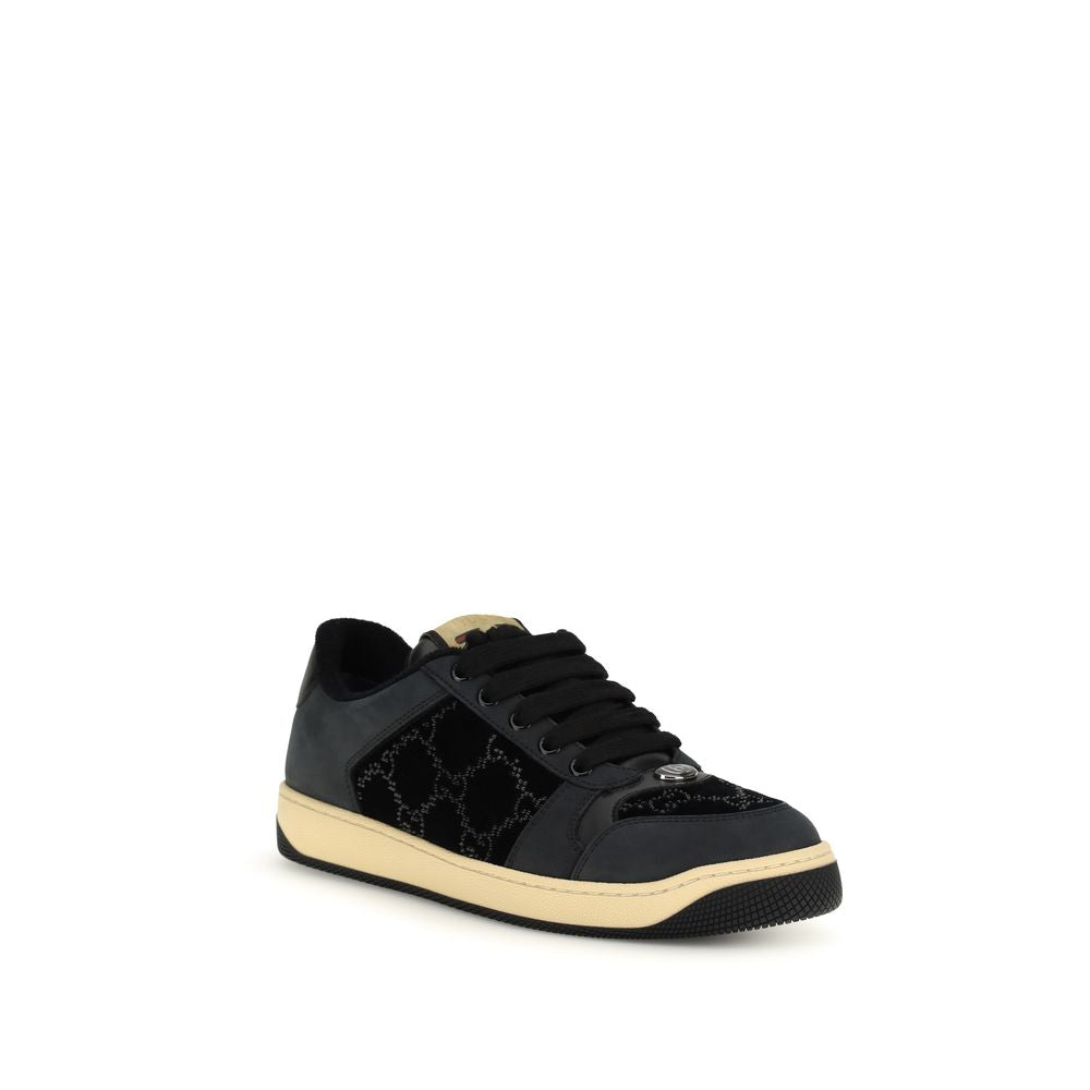 Blue Cotton Low Top Sneakers