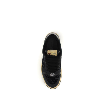 Blue Cotton Low Top Sneakers