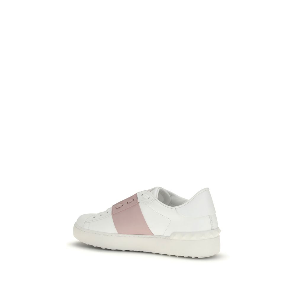 White Calf Leather Bos Taurus Sneakers