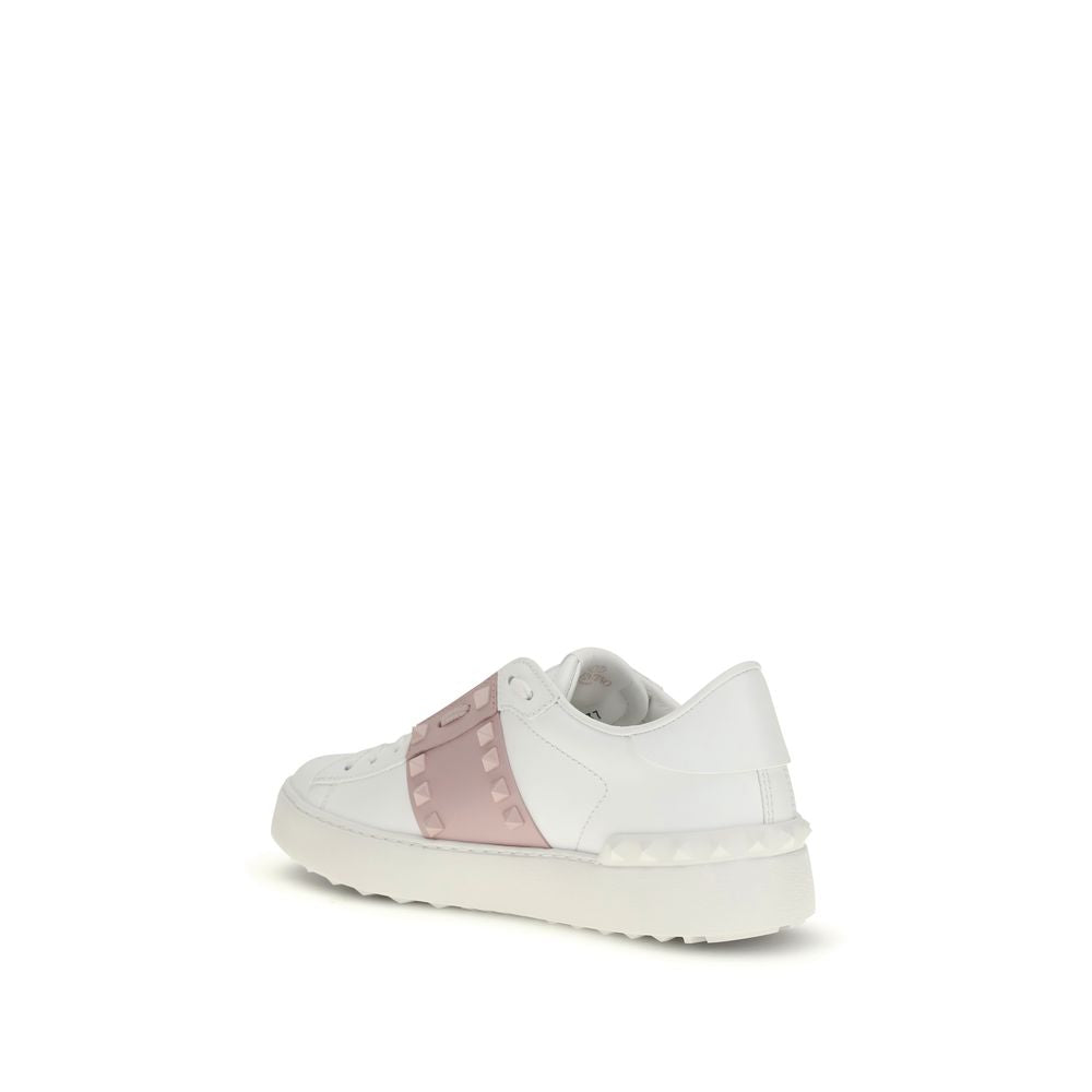 White Calf Leather Bos Taurus Athletic Sneakers