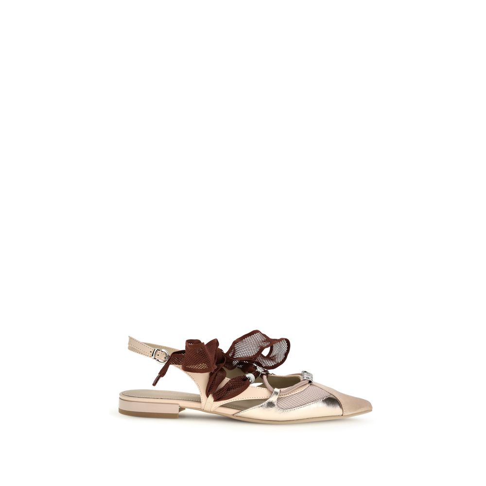 Multicolor Calf Leather Bos Taurus Ballet Flats