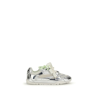 Silver Calf Leather Bos Taurus Athletic Sneakers
