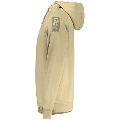 Beige Cotton Men Sweatshirt
