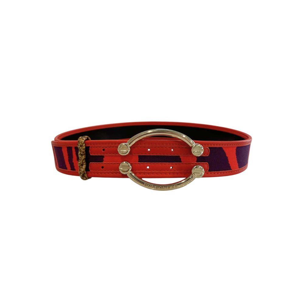 Orange Leather Women Belt
