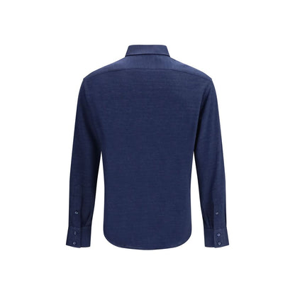 Blue Linen Dress Shirt