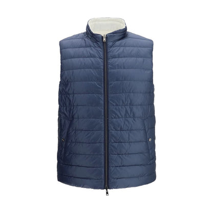 White Polyamide Sleeveless Jacket
