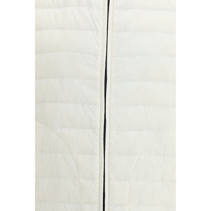 White Polyamide Sleeveless Jacket