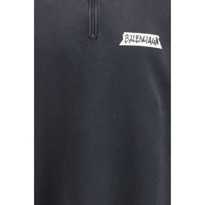 Black Cotton Sweatshirt