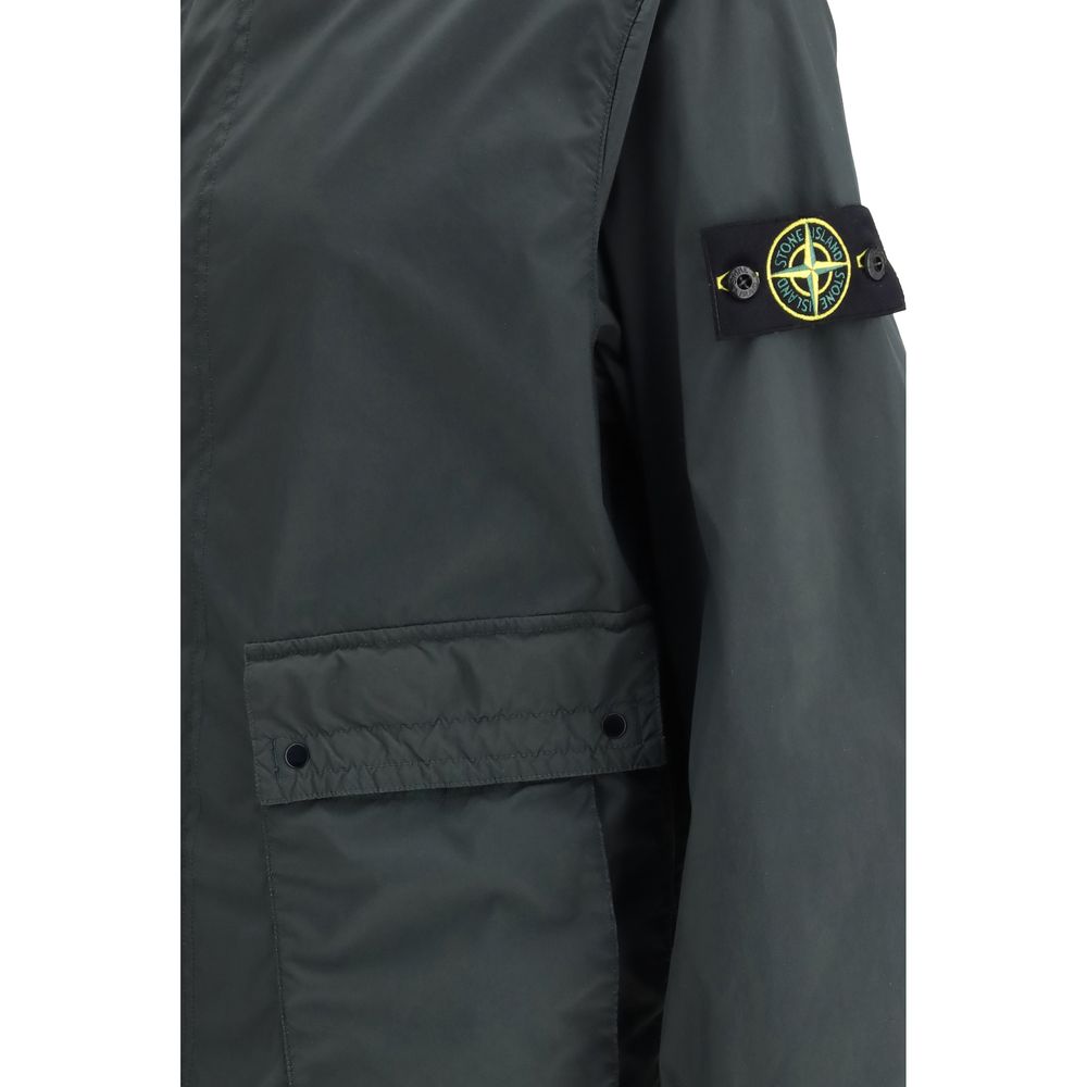 Gray Polyester Coat