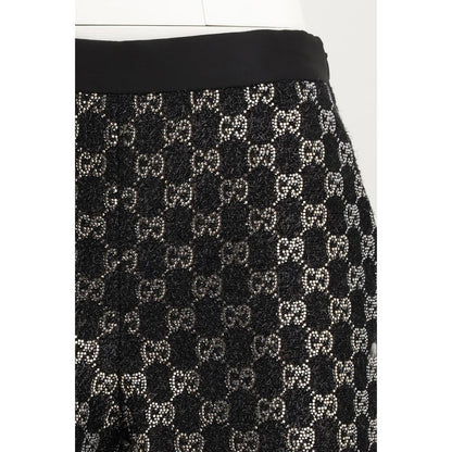 Black Viscose Bermuda Shorts