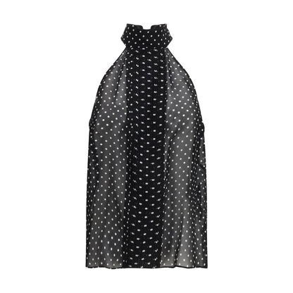 Black Silk Pattern Shirt