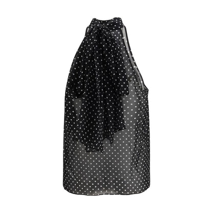 Black Silk Pattern Shirt